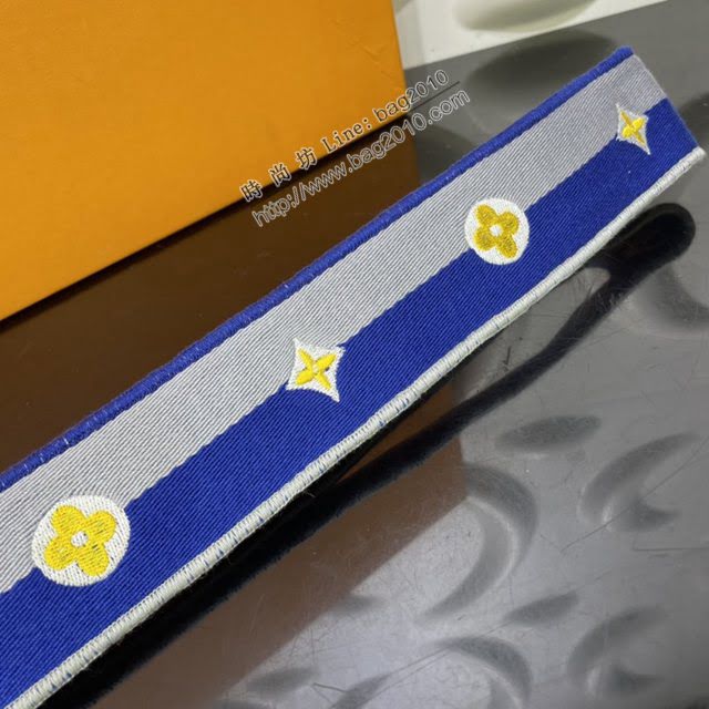 LOUIS VUITTON專櫃新款肩帶 路易威登品牌標識織紋花卉兩面肩帶 LV字母拼接肩帶 J02505  ydh4100
